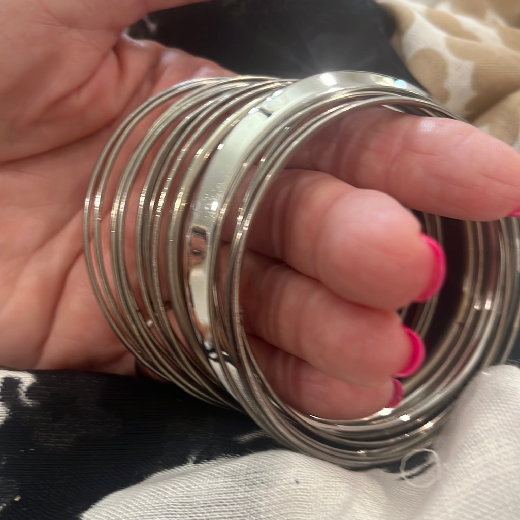 Silver Tone Bangles
